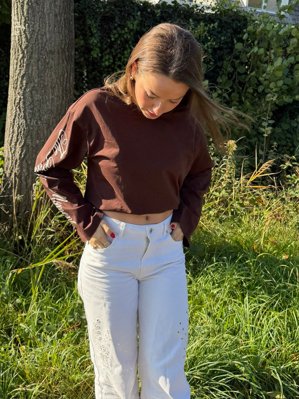 Bruine priority longsleeve