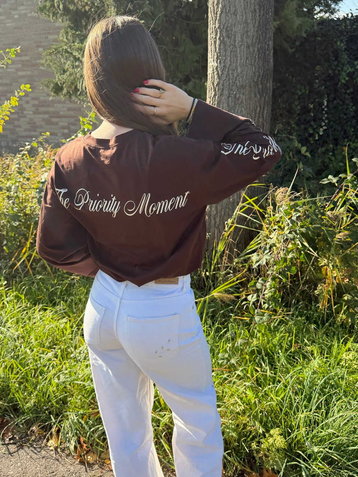 Bruine priority longsleeve